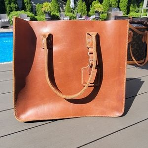 BILLY KIRK Brown Leather Tote Bag